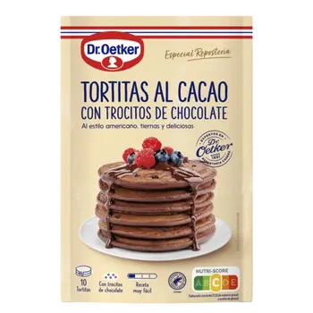 Dr. Oetker Tortitas al cacao con trocitos de chocolate
