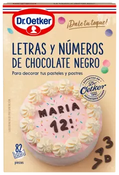 Dr. Oetker Letras y números de chocolate