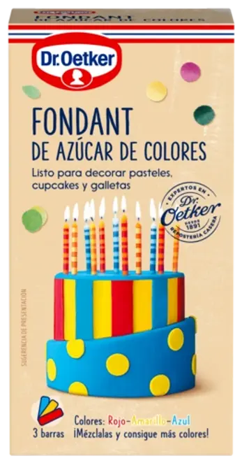 Dr. Oetker Fondant de azúcar de colores