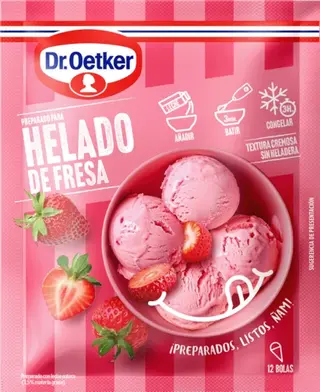 Helado de Fresa Dr.Oetker