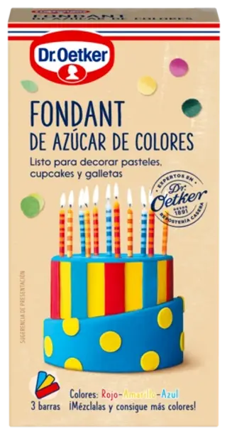 Fondant de azúcar de colores Dr. Oetker (opcional)