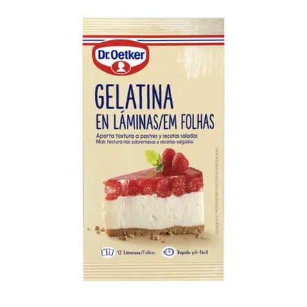 Gelatina en láminas Dr. Oetker