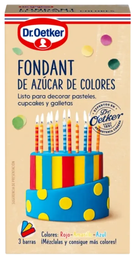 Fondant de azúcar de colores Dr. Oetker (opcional)