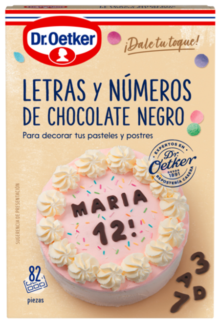 Dr. Oetker Letras y números de chocolate