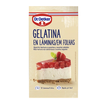 Gelatina en láminas Dr. Oetker