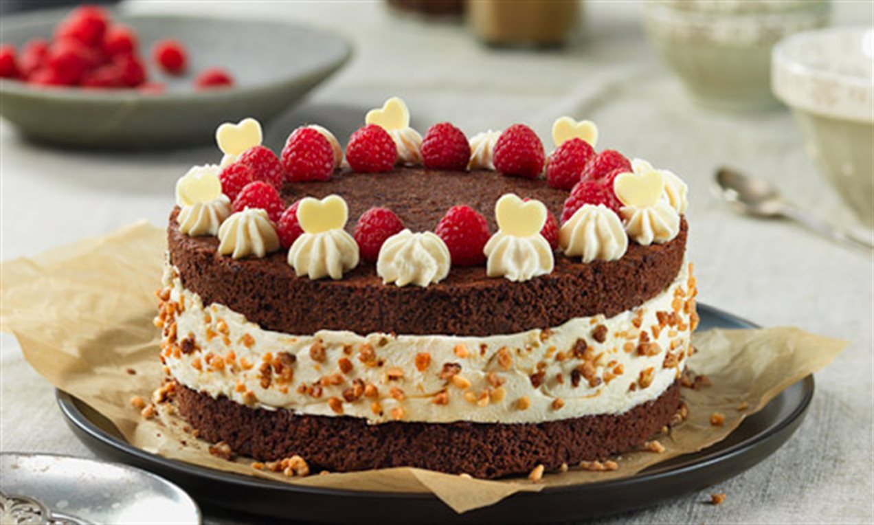 Tarta de chocolate y toffee