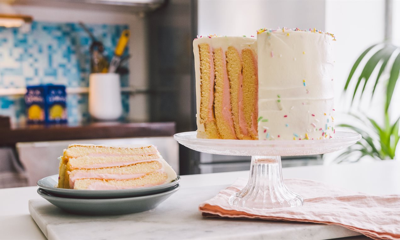 Tarta en capas verticales