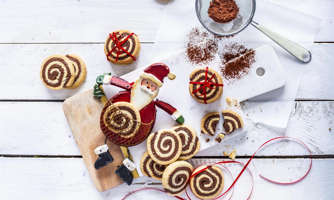 Cookies de Navidad a dos colores veganas