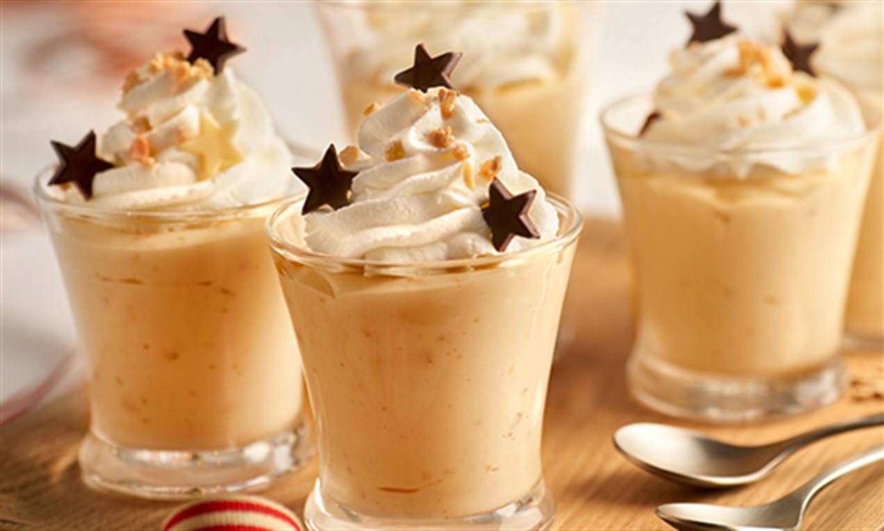 Mousse de turrón y crocanti