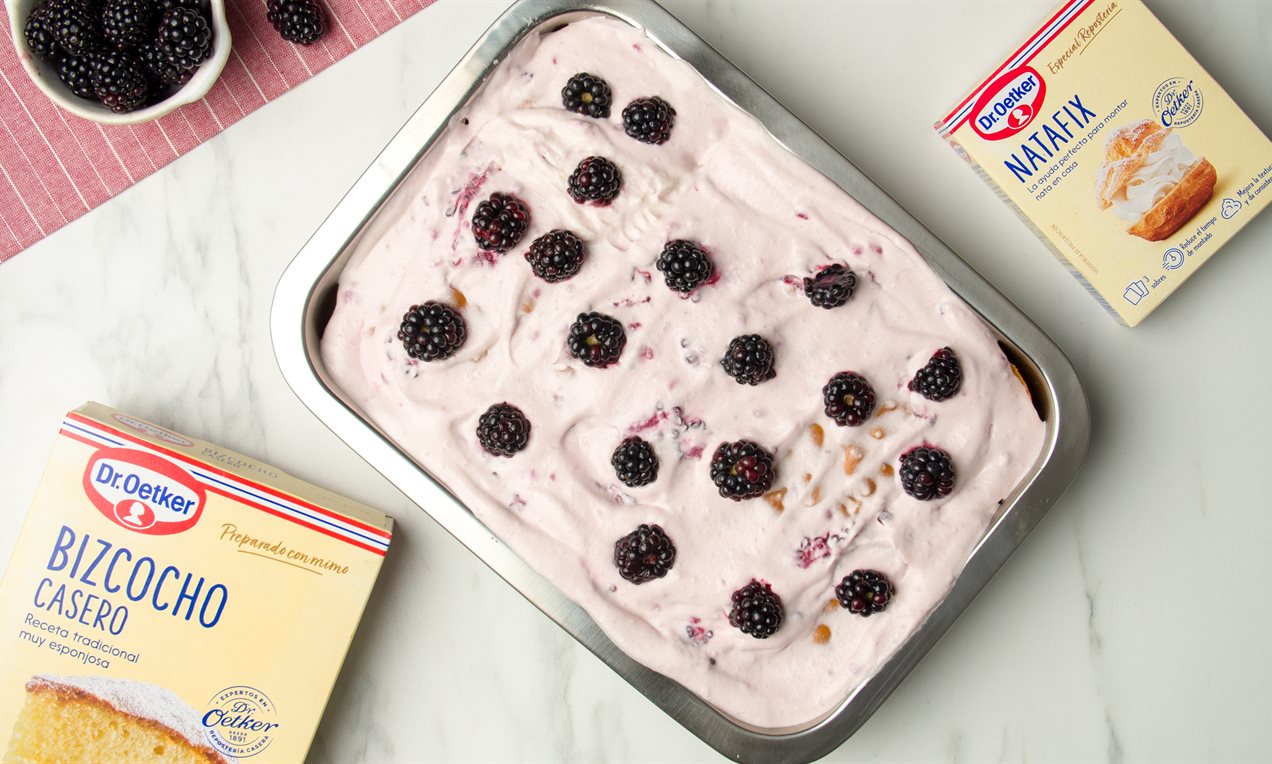 Short Cake con crema de moras y vainilla