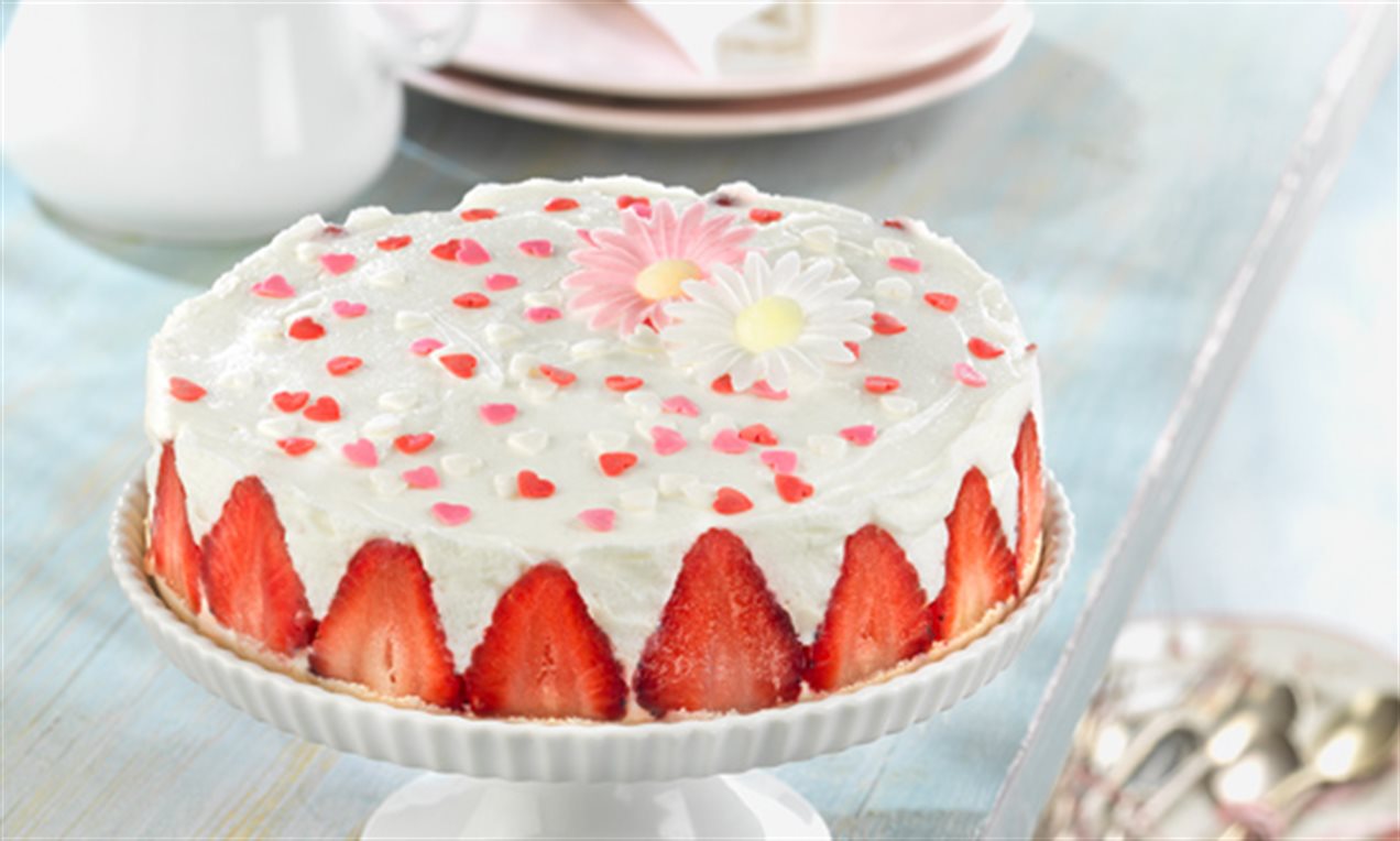 Tarta de Yogur con fresas