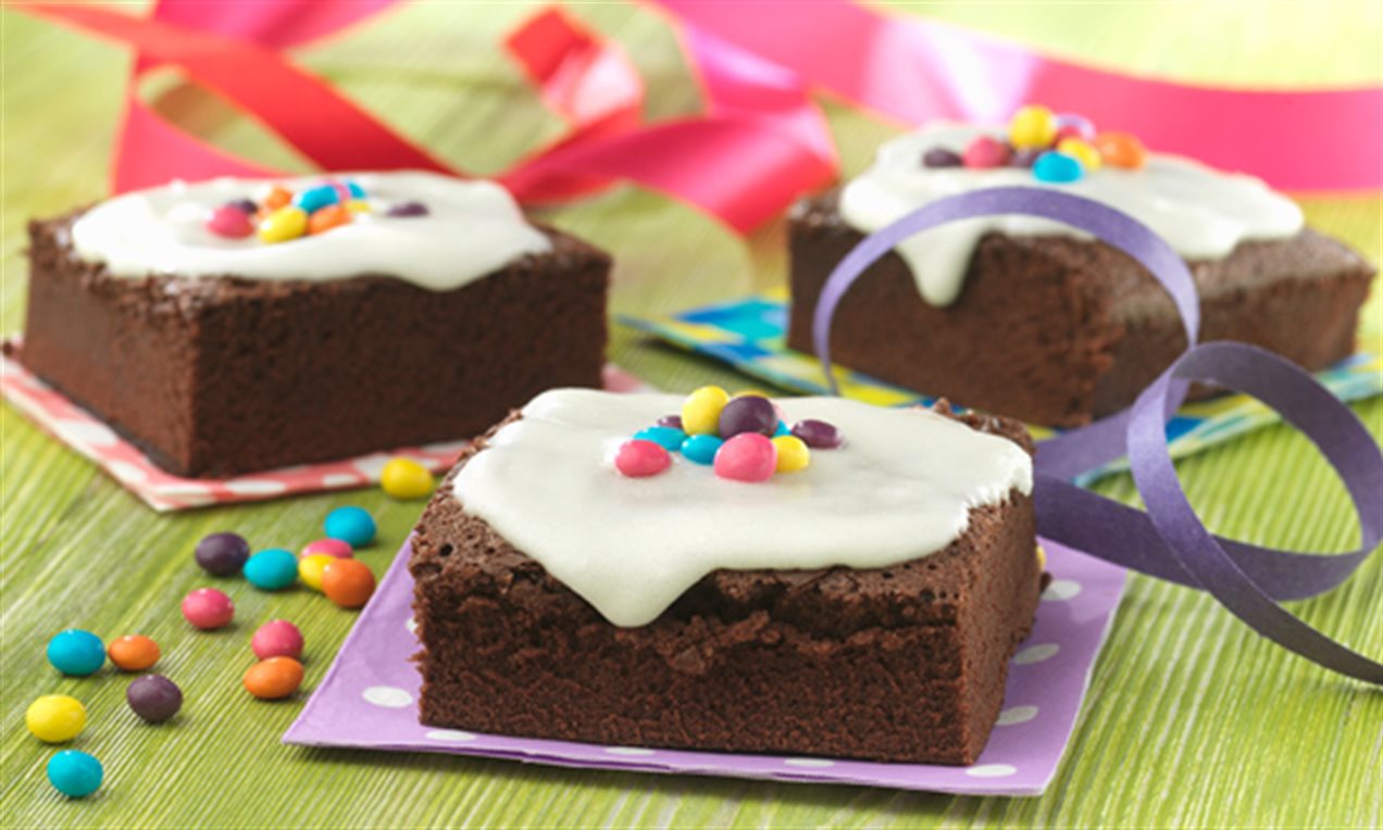 Brownies con glaseado