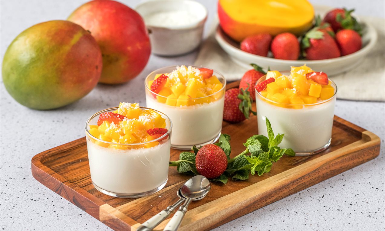 Postre Fácil de Coco y Mango