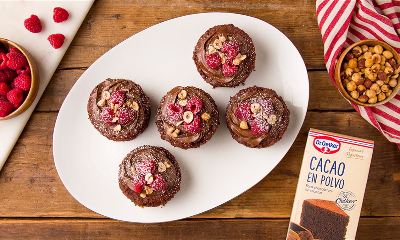Mini tartas de chocolate