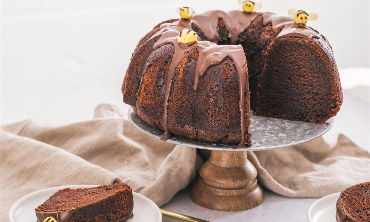 Pastel de chocolate y miel