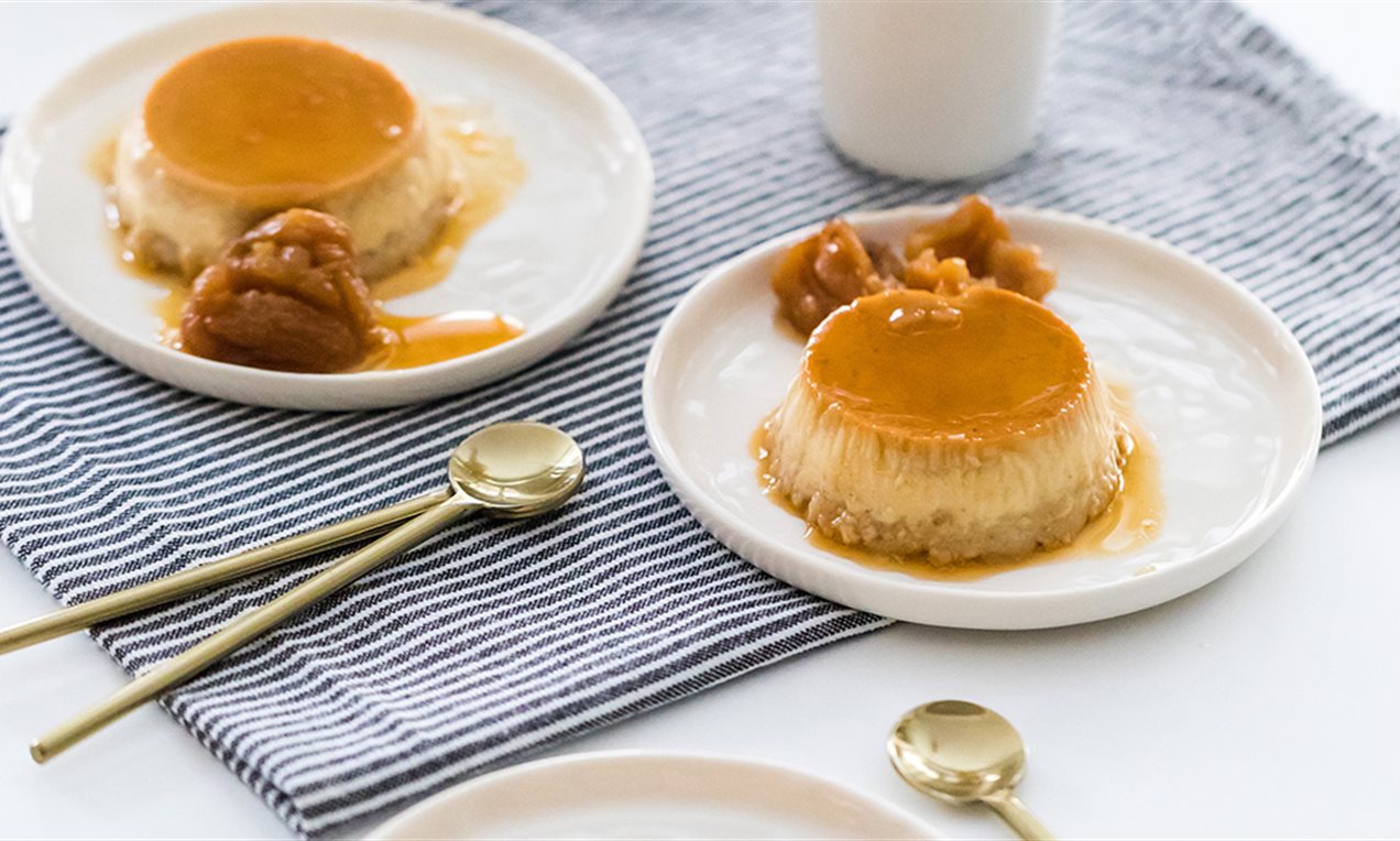 Flan de castañas