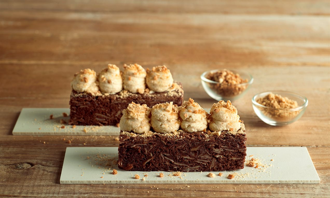 Lingote de Brownie y crema crocanti