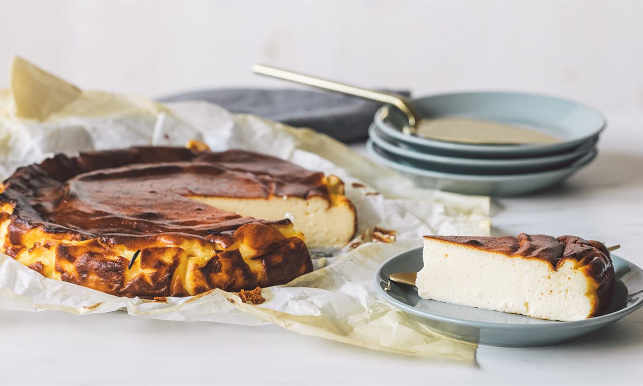 Tarta de queso al horno San Sebastián