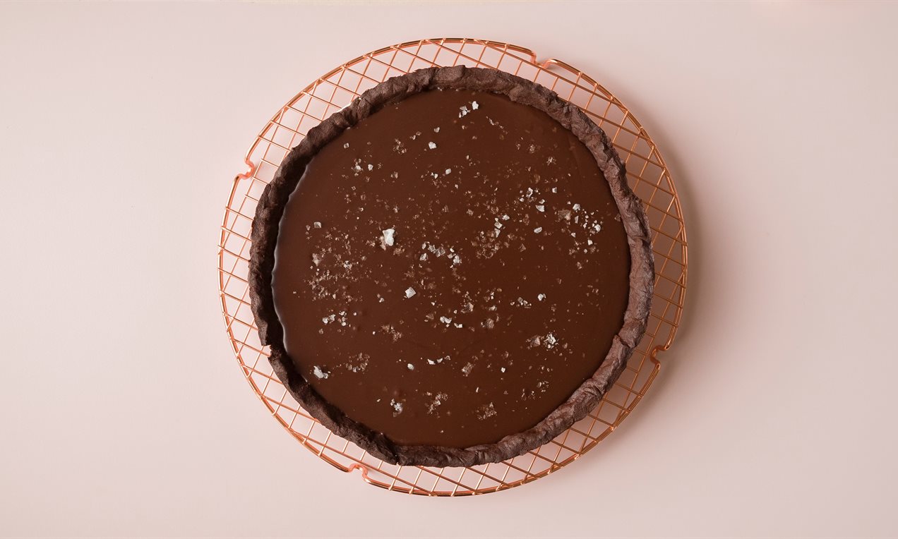 Tarta de chocolate con sal