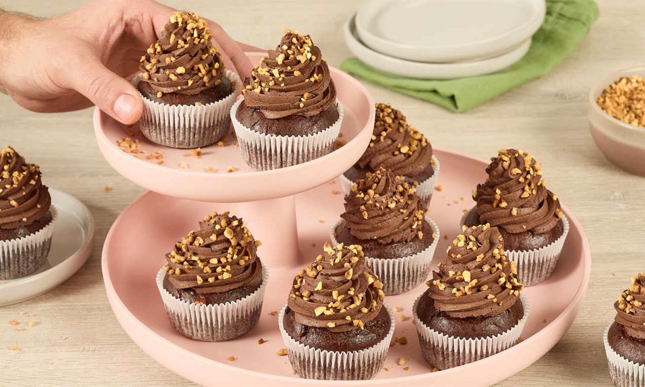 Cupcakes Veganos Doble Chocolate Súper Jugosos