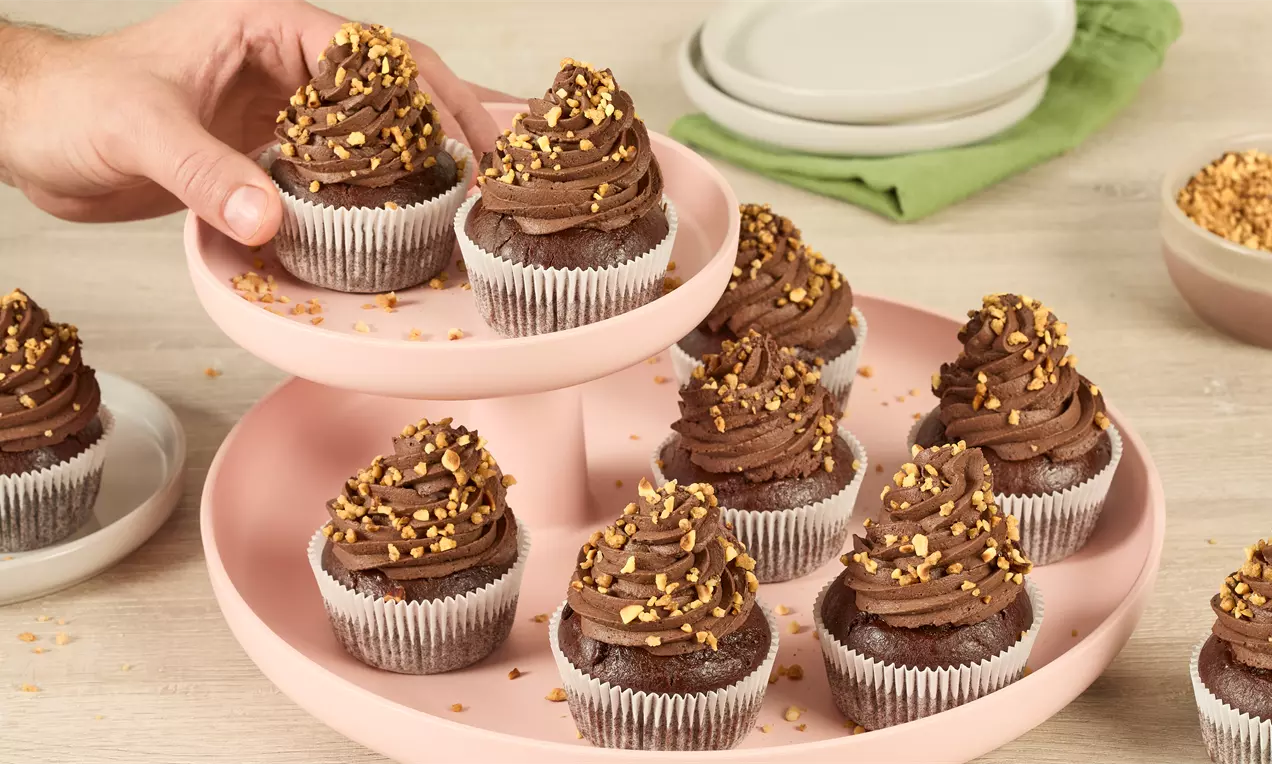 Cupcakes Veganos Doble Chocolate Súper Jugosos