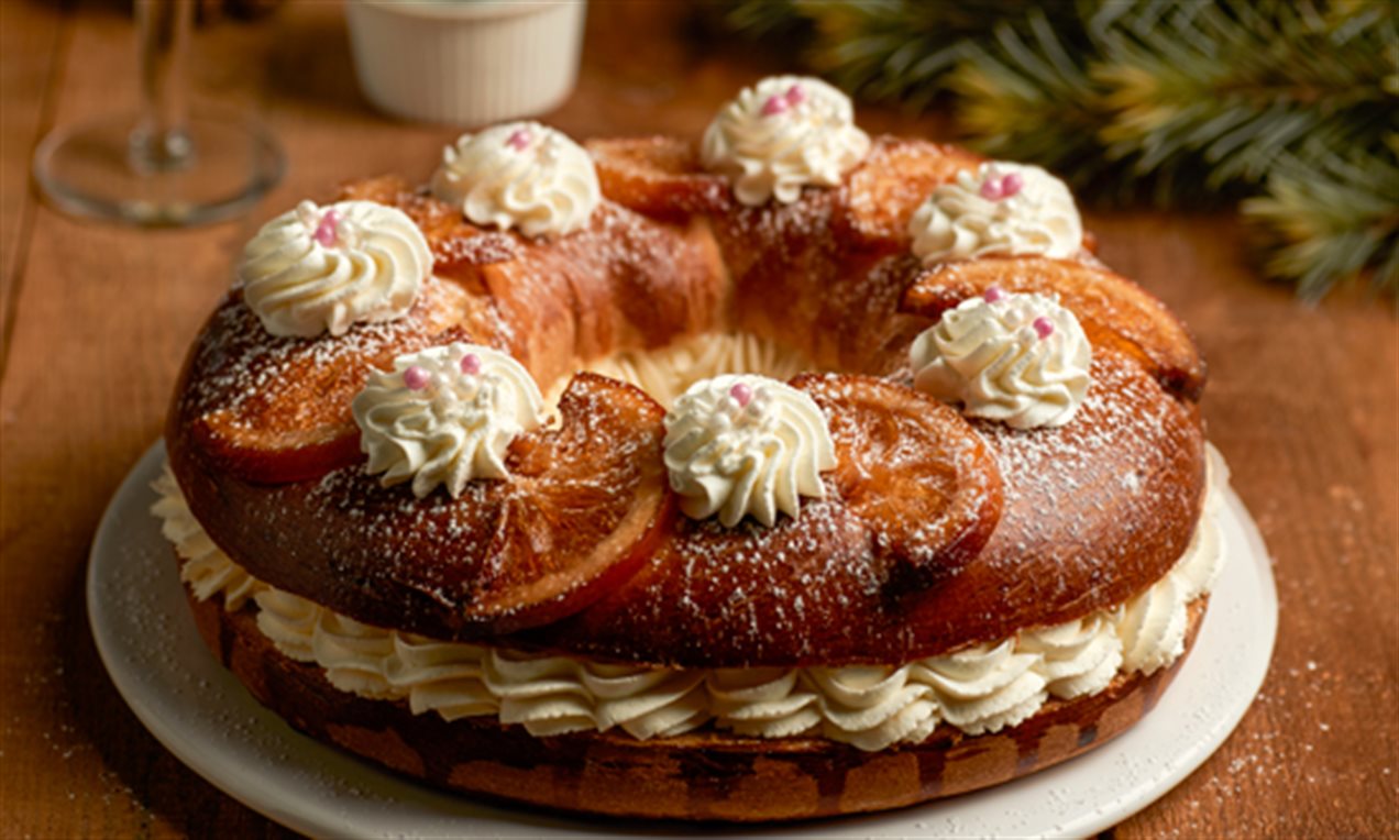 Roscon de Reyes con nata